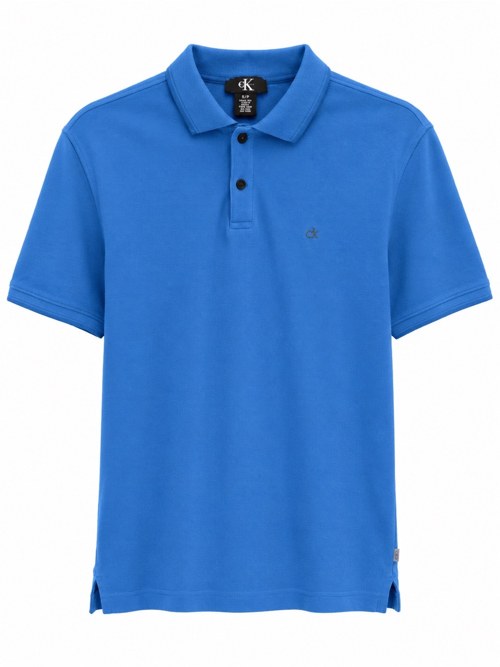 Calvin Klein Blue 100% Pima Cotton Polo Shirt - Size S